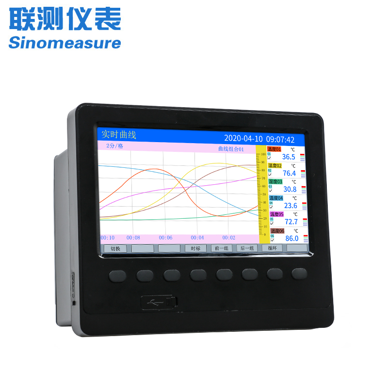 聯(lián)測(cè)_SIN-R6000C/4000C_1~48路可選_7英寸寬屏_彩色/藍(lán)屏_無(wú)紙記錄儀_溫度_壓力_多種參數(shù)_